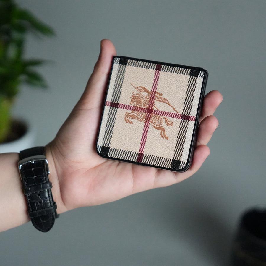 Classic Checkered Leather Case